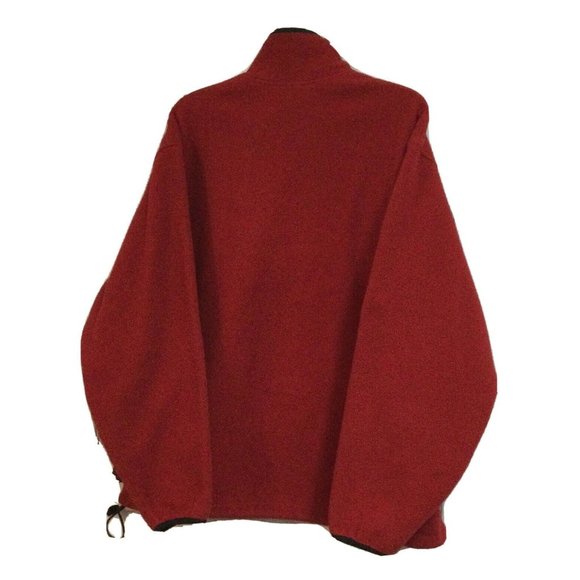 Mens Vintage Woolrich Red Polartec  Fleece 1/4 Zip L - Picture 4 of 5